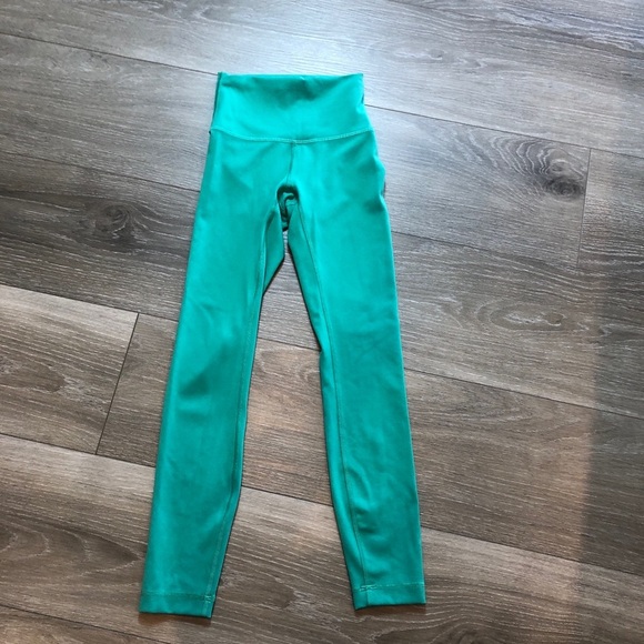 Lululemon Wunder Train High Rise Tight Leggings Blaze Maldives Green Size 0 - Picture 3 of 16